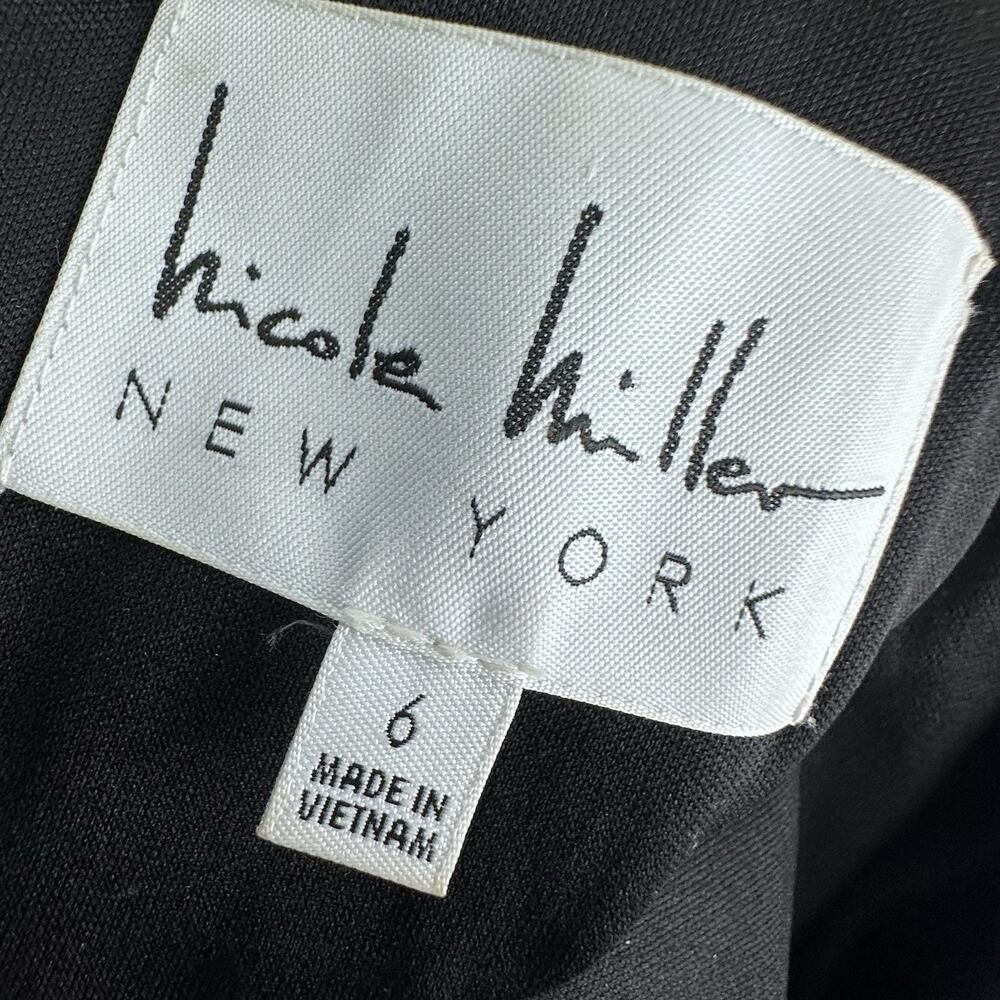 Nicole Miller New York Black Floral Print Halter Maxi Dress Size 6 - Picture 5 of 8